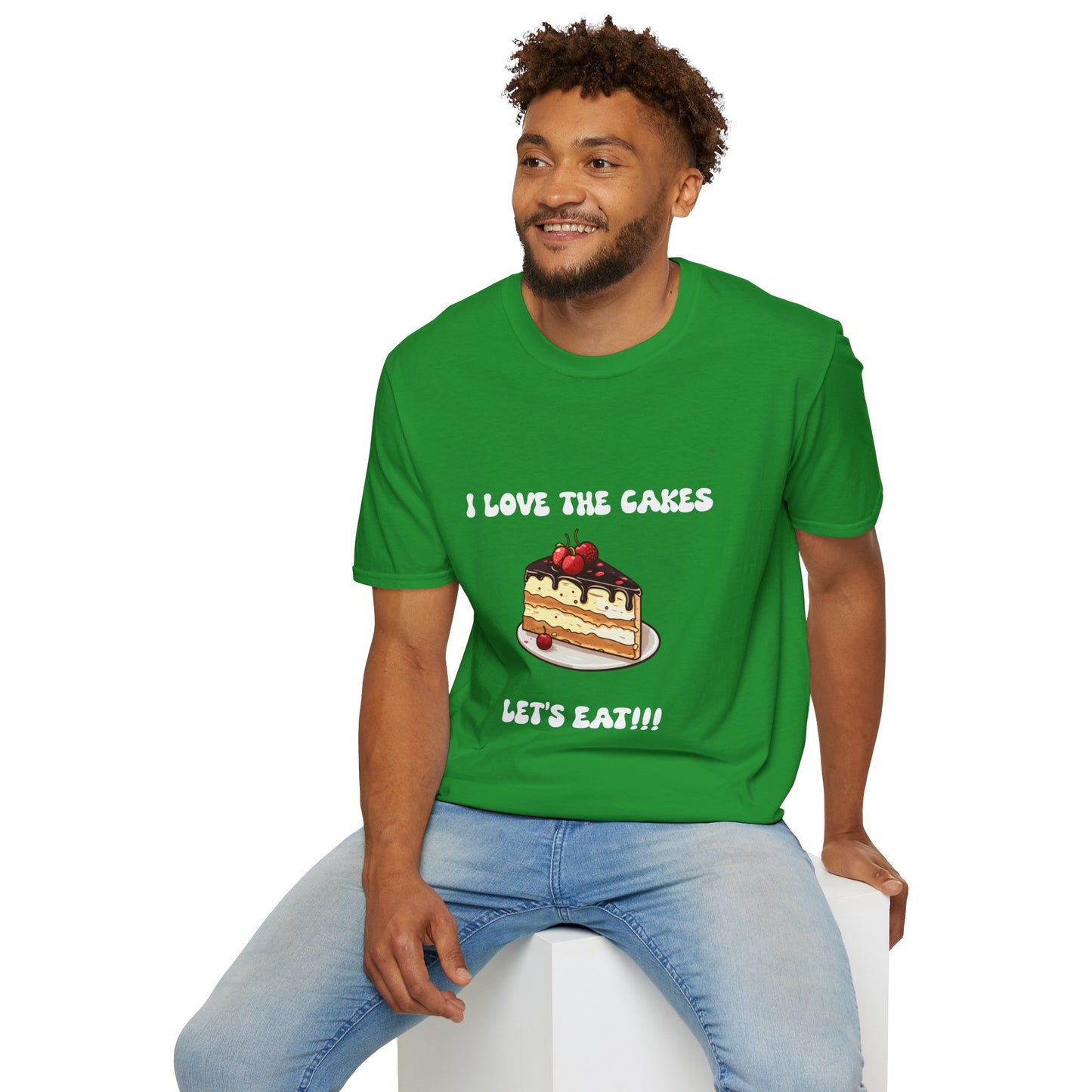 Cake Lovers' Unisex T-Shirt, I Love the Cakes Tee, Dessert Lover Gift, Birthday Celebration Apparel, Gift for Foodies, Sweet Treats Shirt