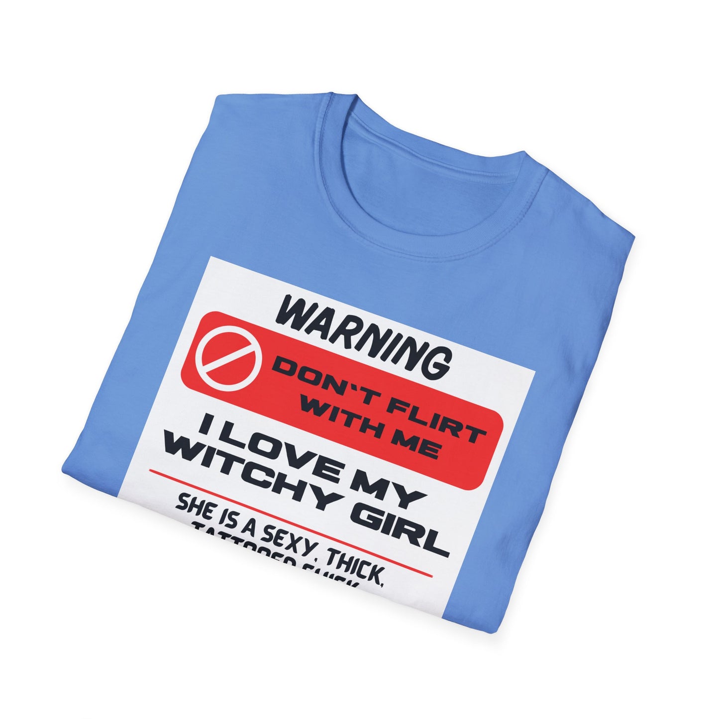 Warning Witchy Girl T-Shirt | Unisex Softstyle Tee, Funny Graphic T-Shirt, Halloween Apparel, Gift for Him, Unique Statement Shirt