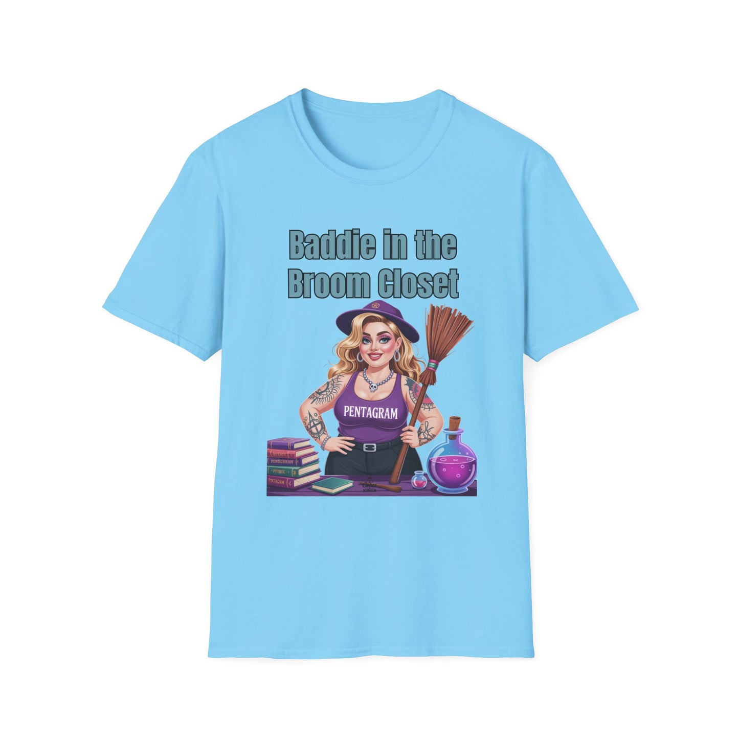 Baddie in the Broom Closet T-Shirt, Funny Witch Tee, Halloween Apparel, Gift for Witches, Unisex Graphic Tee