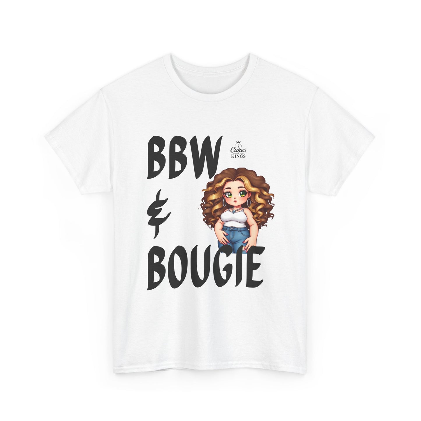 Chic BBW & Bougie Tee | Unisex Heavy Cotton Shirt, Plus-Size Fashion, Trendy Streetwear, Gift for Her, Casual Everyday Wear