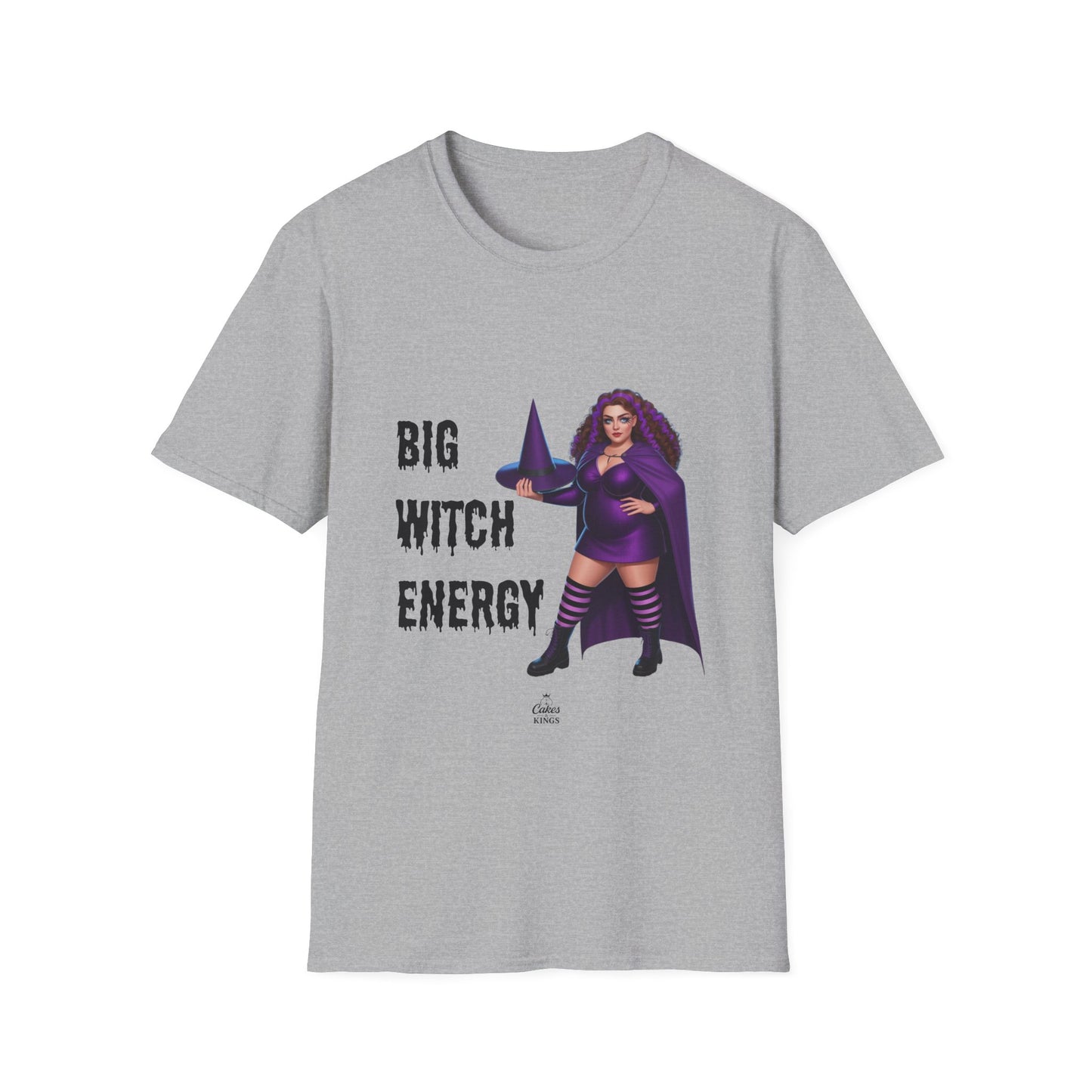 Big Witch Energy Unisex Softstyle T-Shirt, Witchy Tee, Halloween Shirt, Gift for Witches, Cozy Graphic Tee, Empowering Casual Wear
