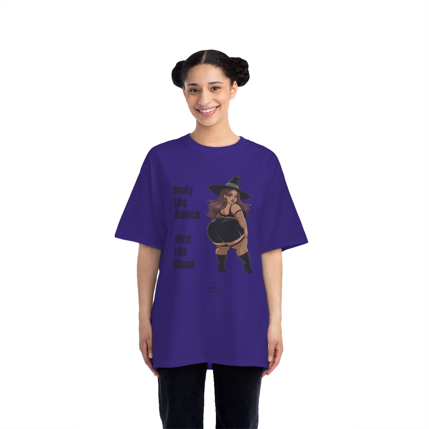 Witchy Graphic Tee, Booty Like Magick T-Shirt, Plus Size Casual Top, Halloween Apparel, Witchy Gift, Magical Humor Shirt