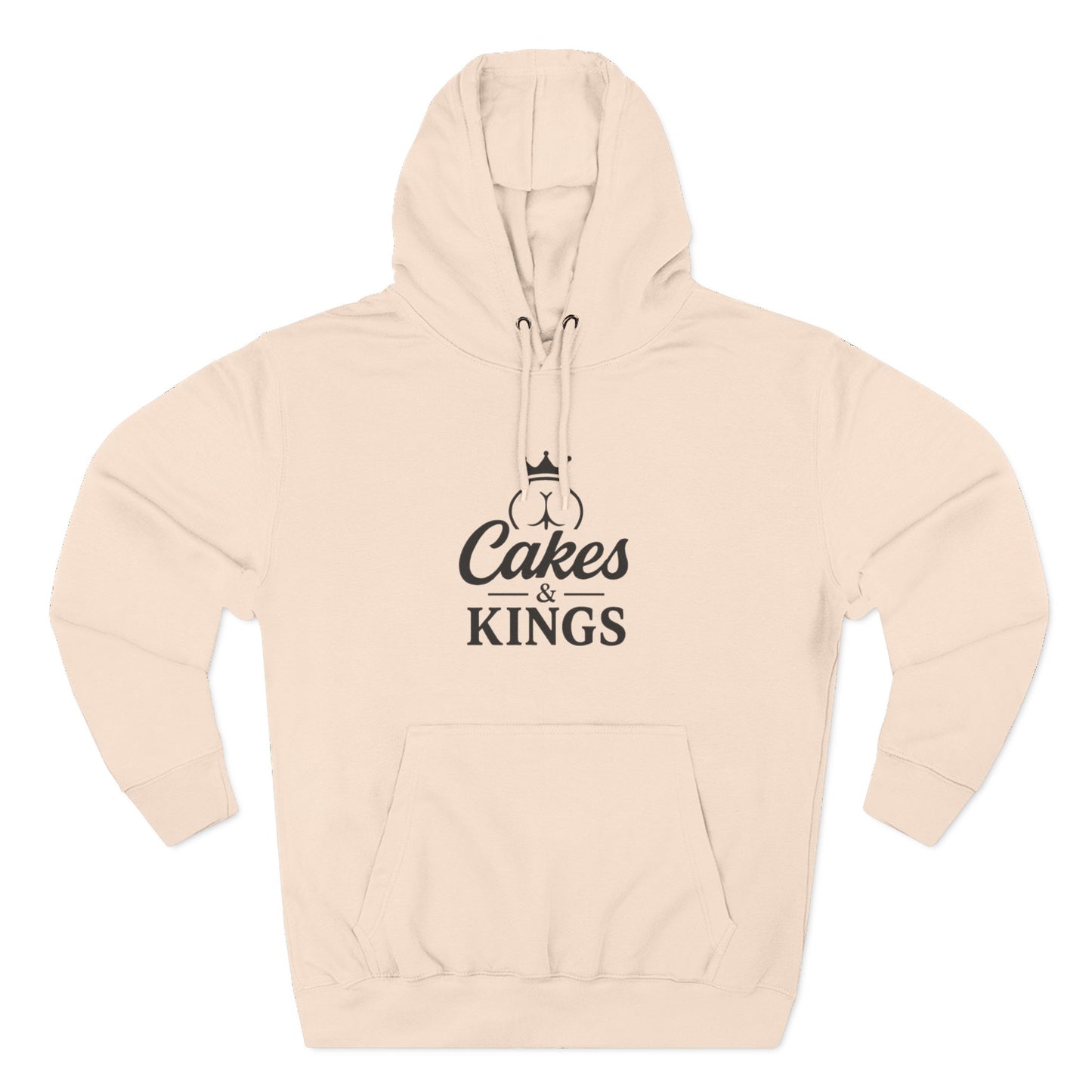 Cakes & Kings Fleece Hoodie, Funny Hoodie, King of the Cakes Apparel, Humor Gift, Baking Enthusiast Clothing