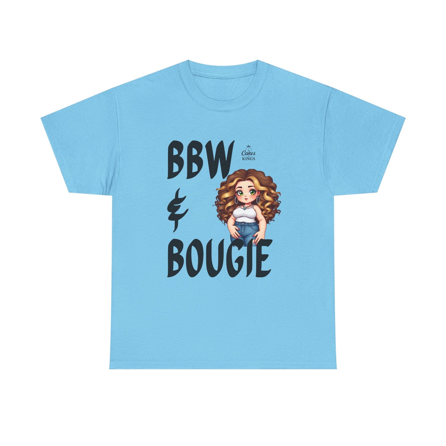 Chic BBW & Bougie Tee | Unisex Heavy Cotton Shirt, Plus-Size Fashion, Trendy Streetwear, Gift for Her, Casual Everyday Wear