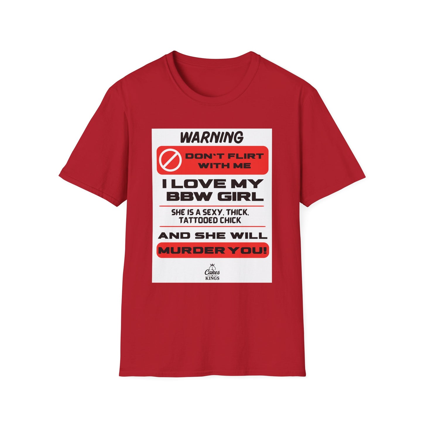 Softstyle T-Shirt with Bold Statement, Funny Graphic Tee, Gift for him, BBW Lover, Unisex Clothing