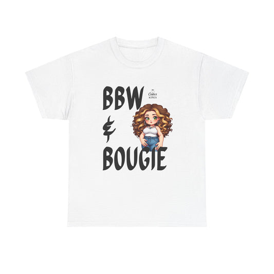 Chic BBW & Bougie Tee | Unisex Heavy Cotton Shirt, Plus-Size Fashion, Trendy Streetwear, Gift for Her, Casual Everyday Wear