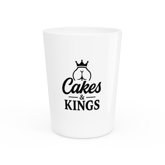 Cakes & Kings Shot Glass - Fun Party Favor, Wedding Gift, Celebration Essential, Unique Home Barware, Bachelorette Party