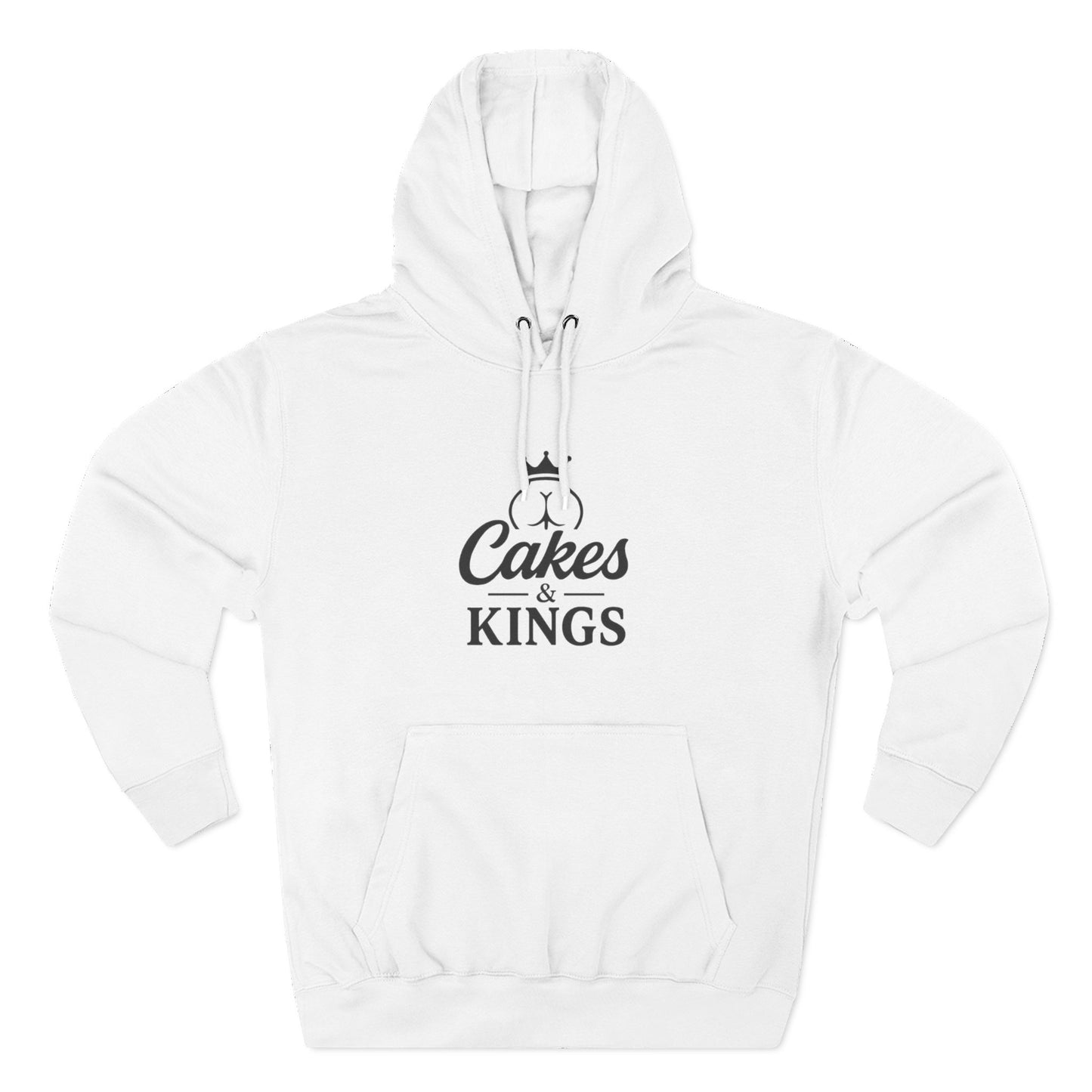 Cakes & Kings Fleece Hoodie, Funny Hoodie, King of the Cakes Apparel, Humor Gift, Baking Enthusiast Clothing
