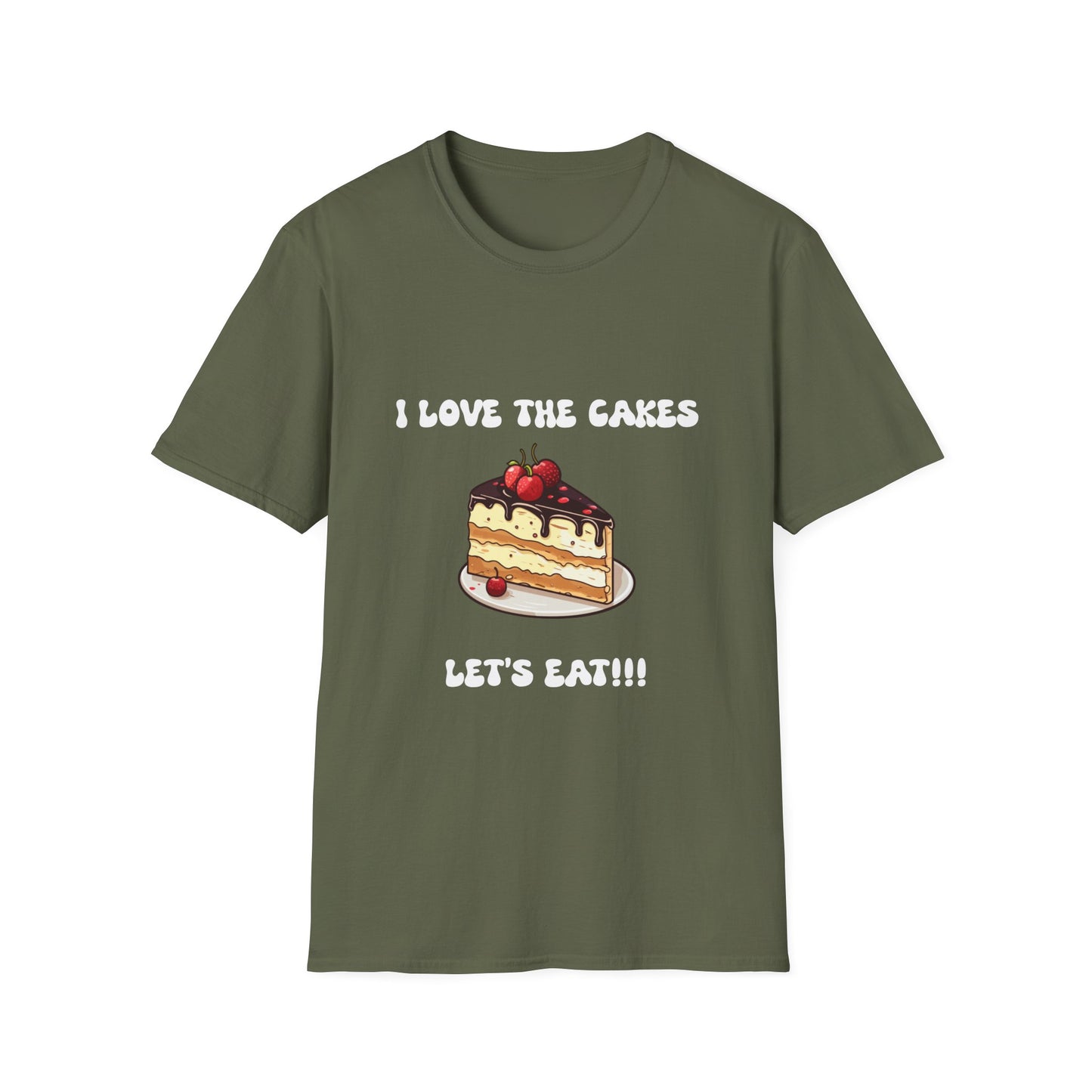 Cake Lovers' Unisex T-Shirt, I Love the Cakes Tee, Dessert Lover Gift, Birthday Celebration Apparel, Gift for Foodies, Sweet Treats Shirt