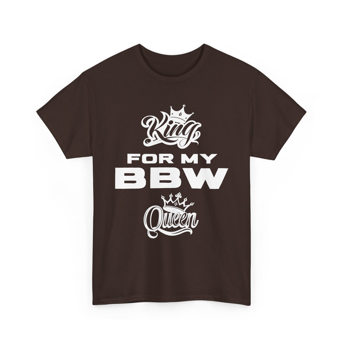 BBW King Unisex Tee, Funny Couple T-Shirt, Gift for Him, Birthday Shirt, Casual Wear for Fun Celebrations, Plus Size Tee