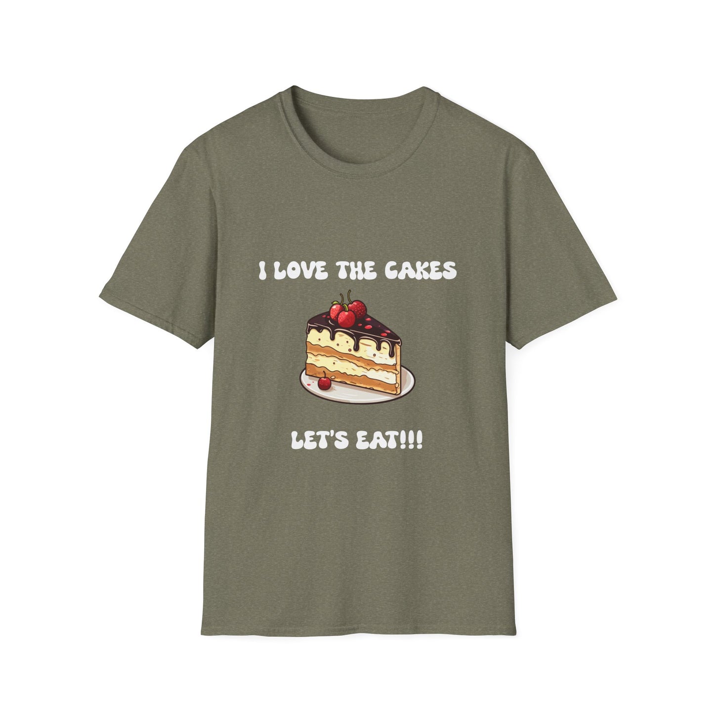 Cake Lovers' Unisex T-Shirt, I Love the Cakes Tee, Dessert Lover Gift, Birthday Celebration Apparel, Gift for Foodies, Sweet Treats Shirt