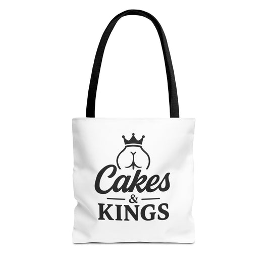 Cakes & Kings Tote Bag, Stylish Reusable Bag, Gift for Bakers, Travel Tote, Eco-Friendly Shopping Bag, Fun Kitchen Accessory