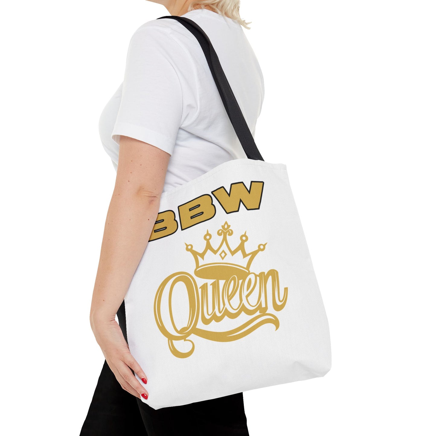 BBW Queen Tote Bag, Stylish Carryall for Plus Size Empowerment, Perfect Gift, Motivational Bag, Everyday Use, Fashion Accessory