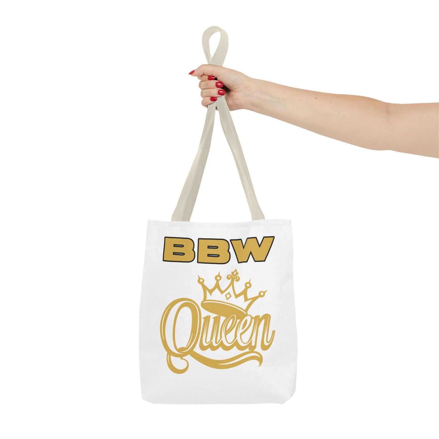 BBW Queen Tote Bag, Stylish Carryall for Plus Size Empowerment, Perfect Gift, Motivational Bag, Everyday Use, Fashion Accessory