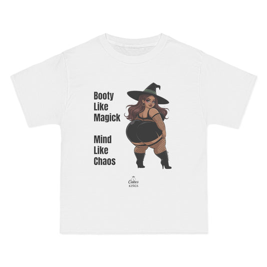 Witchy Graphic Tee, Booty Like Magick T-Shirt, Plus Size Casual Top, Halloween Apparel, Witchy Gift, Magical Humor Shirt