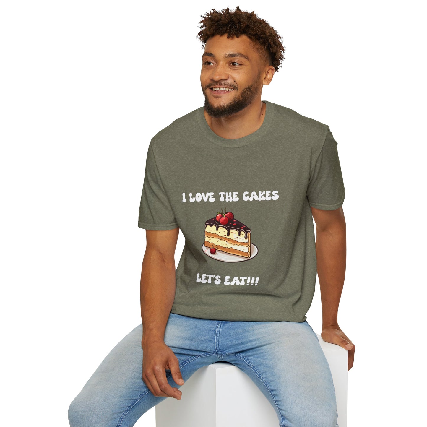 Cake Lovers' Unisex T-Shirt, I Love the Cakes Tee, Dessert Lover Gift, Birthday Celebration Apparel, Gift for Foodies, Sweet Treats Shirt