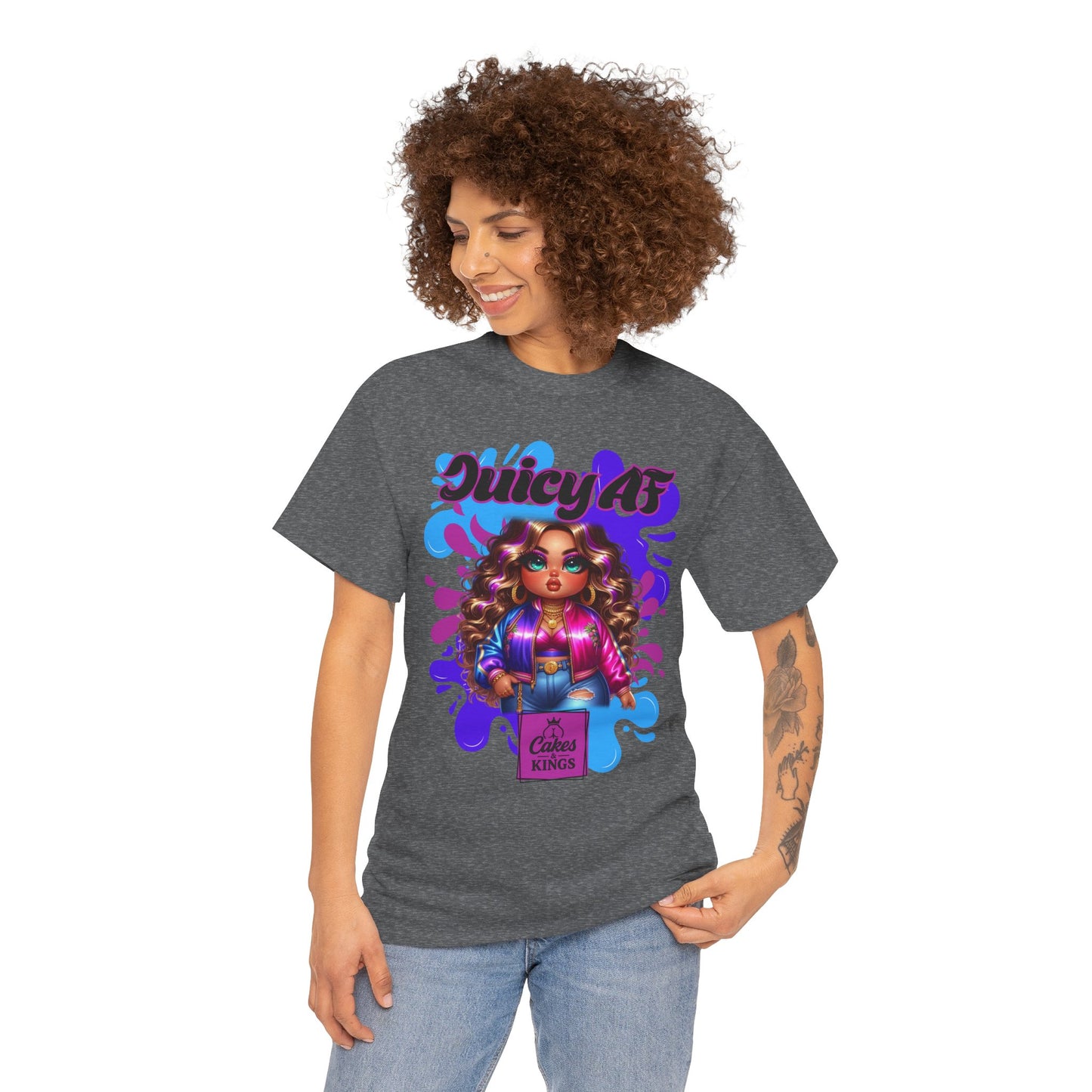 Juicy AF Graphic Tee, Fun Unisex T-Shirt for Everyday Wear, Gifts for Friends, Birthday Celebration, Fashion Statement, Streetwear Style