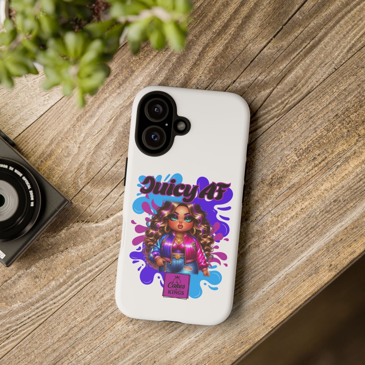 Juicy AF Phone Case, Trendy Phone Cover, Stylish Smartphone Accessory, Unique Gift for Her, Fun Pop Art Case