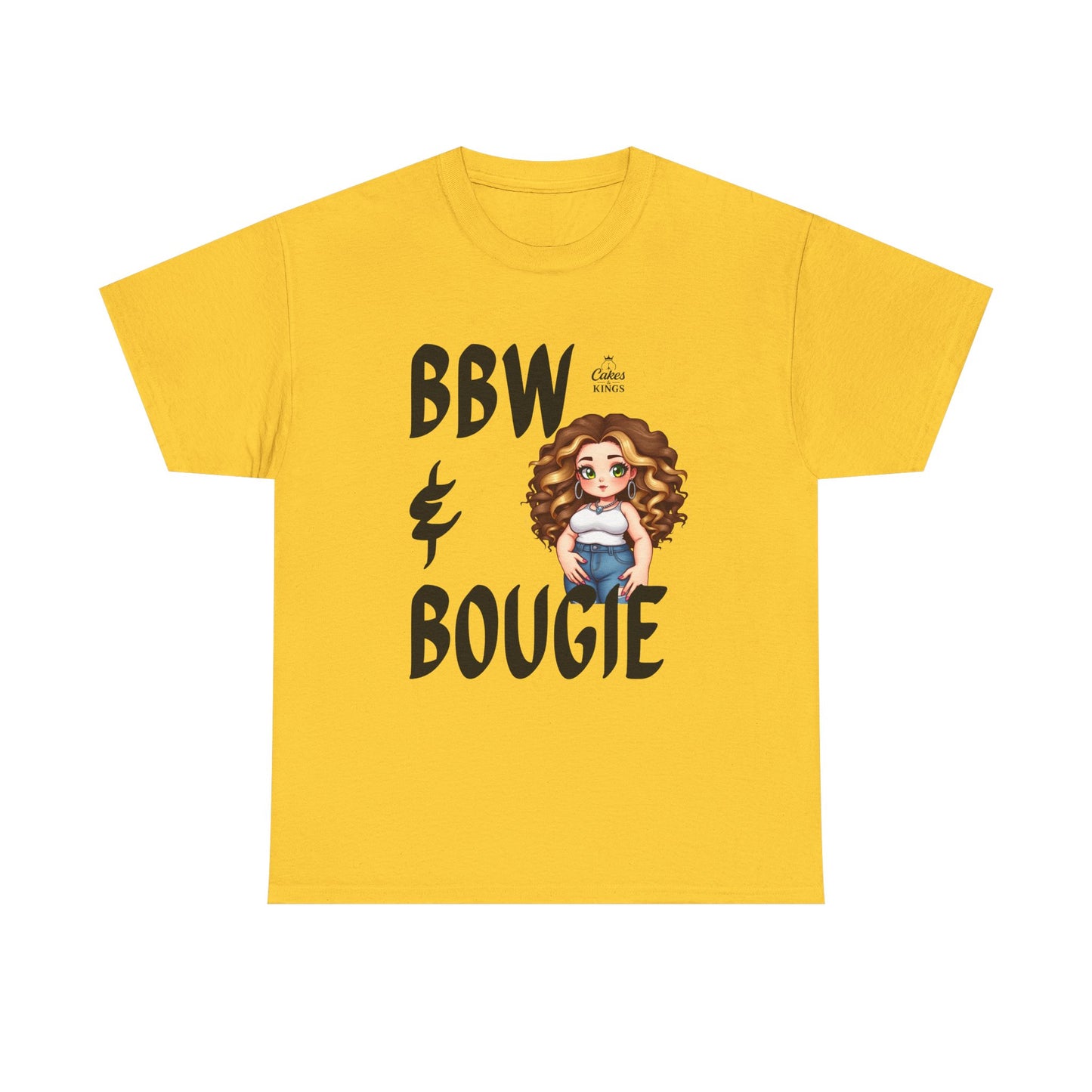 Chic BBW & Bougie Tee | Unisex Heavy Cotton Shirt, Plus-Size Fashion, Trendy Streetwear, Gift for Her, Casual Everyday Wear