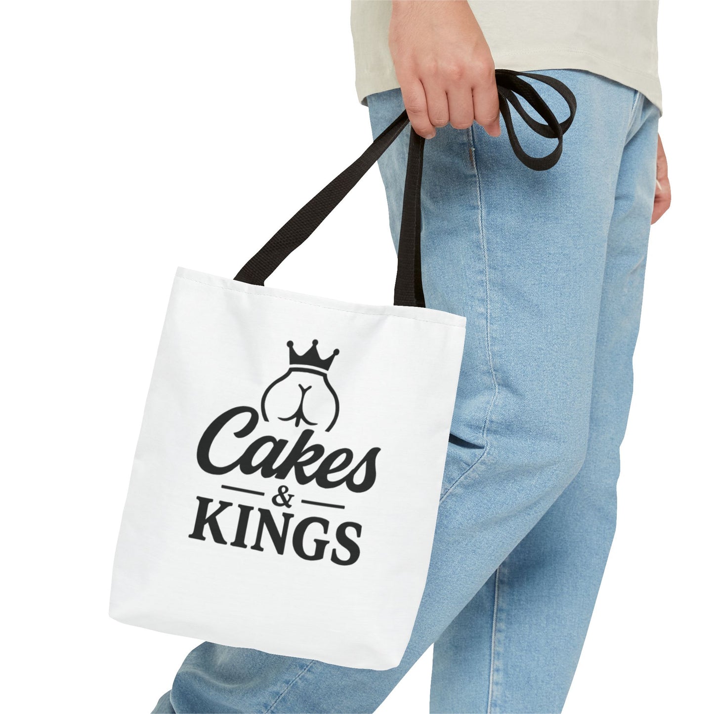 Cakes & Kings Tote Bag, Stylish Reusable Bag, Gift for Bakers, Travel Tote, Eco-Friendly Shopping Bag, Fun Kitchen Accessory