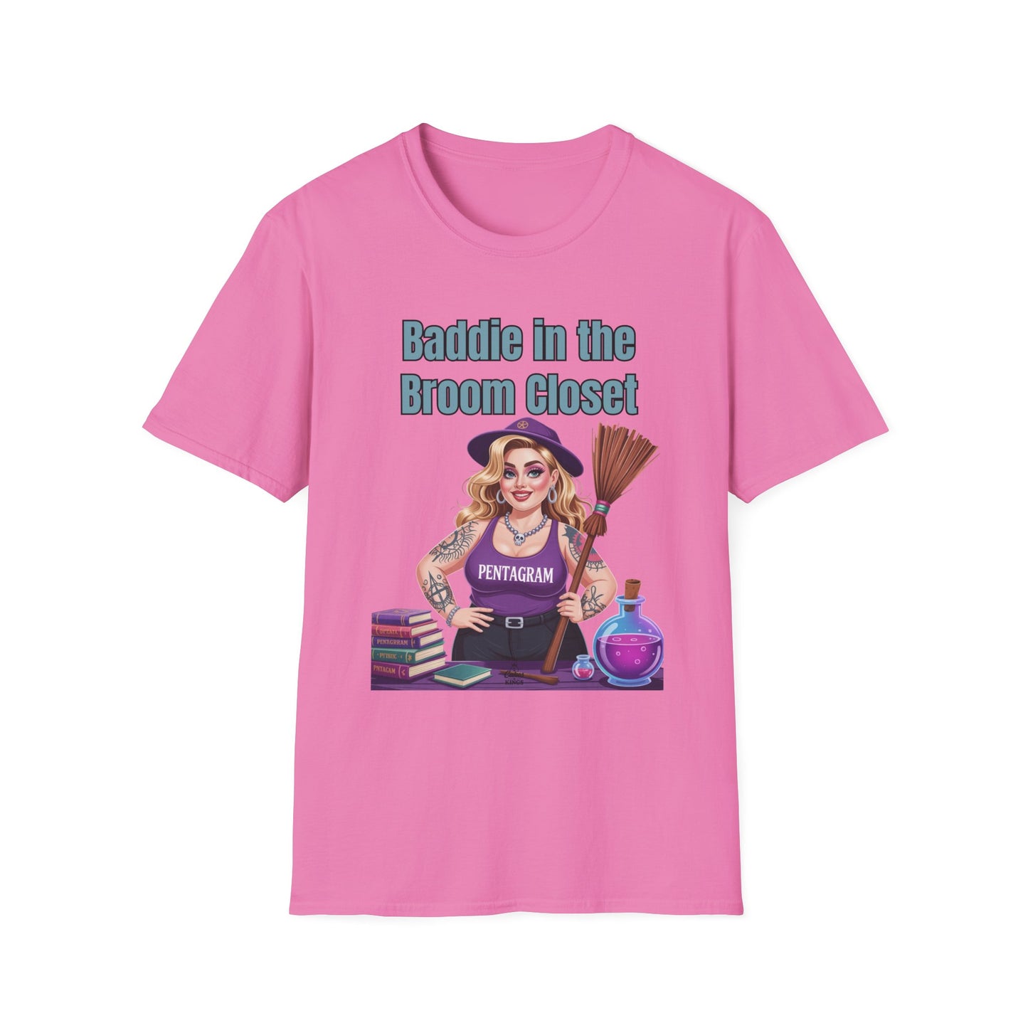 Baddie in the Broom Closet T-Shirt, Funny Witch Tee, Halloween Apparel, Gift for Witches, Unisex Graphic Tee