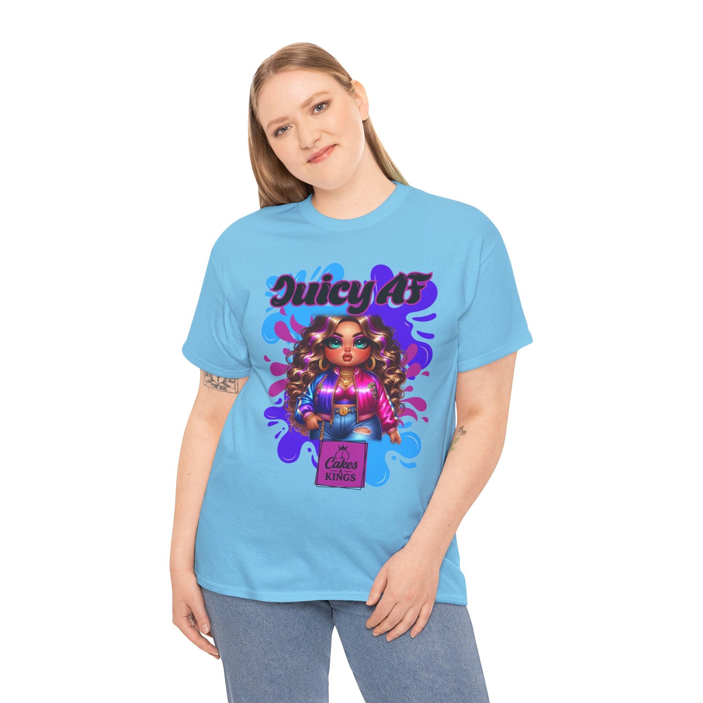 Juicy AF Graphic Tee, Fun Unisex T-Shirt for Everyday Wear, Gifts for Friends, Birthday Celebration, Fashion Statement, Streetwear Style
