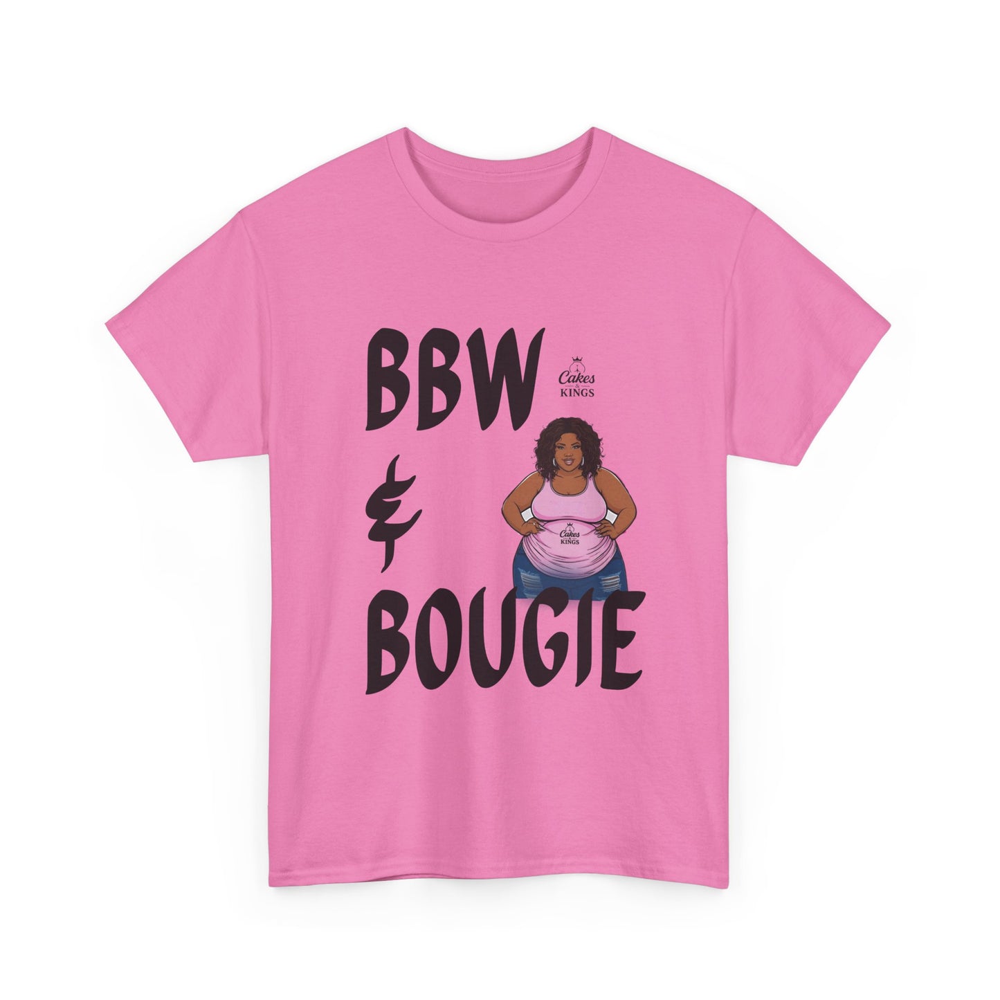BBW & Bougie Unisex Heavy Cotton Tee, Plus Size Love Shirt, Body Positivity Tee, Gift for Her, Casual Wear, Trendy Fashion