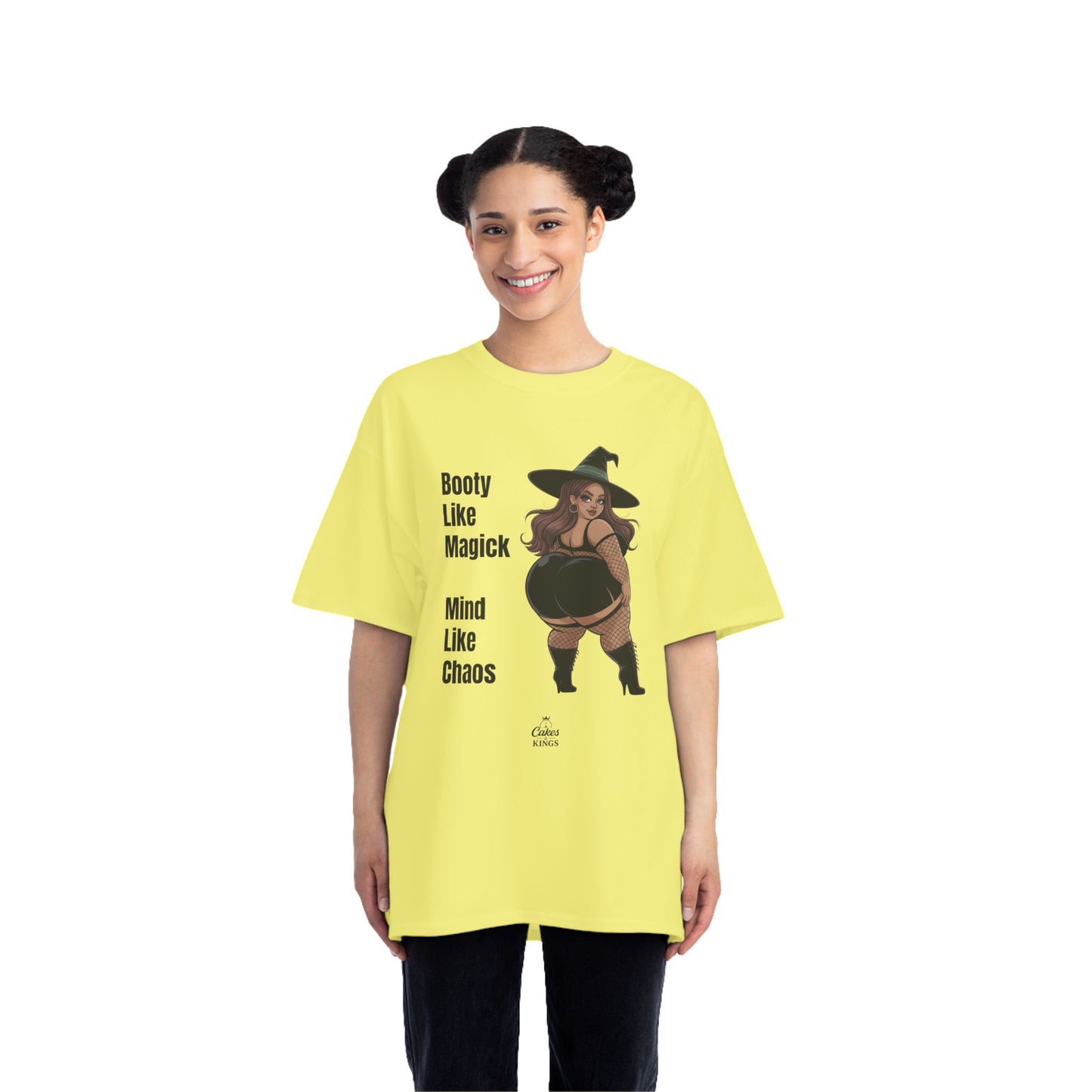 Witchy Graphic Tee, Booty Like Magick T-Shirt, Plus Size Casual Top, Halloween Apparel, Witchy Gift, Magical Humor Shirt