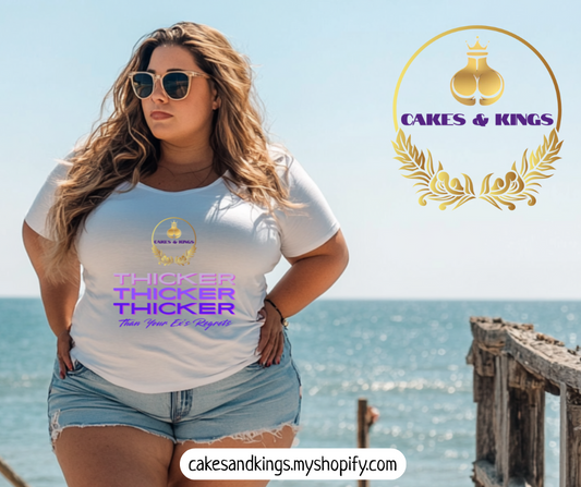 Thicker Than Your Ex T-Shirt, Unisex Heavy Cotton Tee, Funny Graphic Tee, Casual Wear, Gifts for Friends, Birthday Gift, Humor Apparel