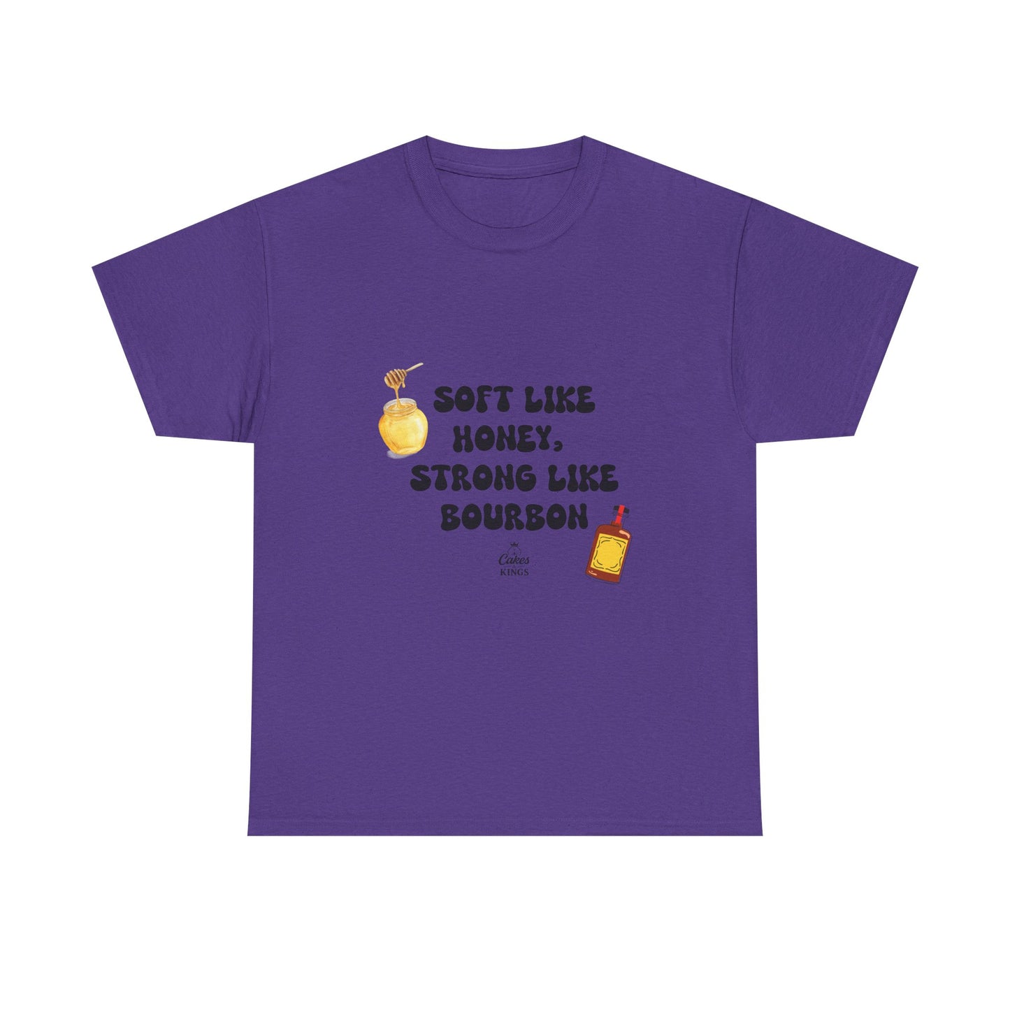 Soft Like Honey, Strong Like Bourbon Tee - Unisex Cotton T-Shirt, Casual Wear, Gift for Friends, Birthday, Unique Quote Shirt