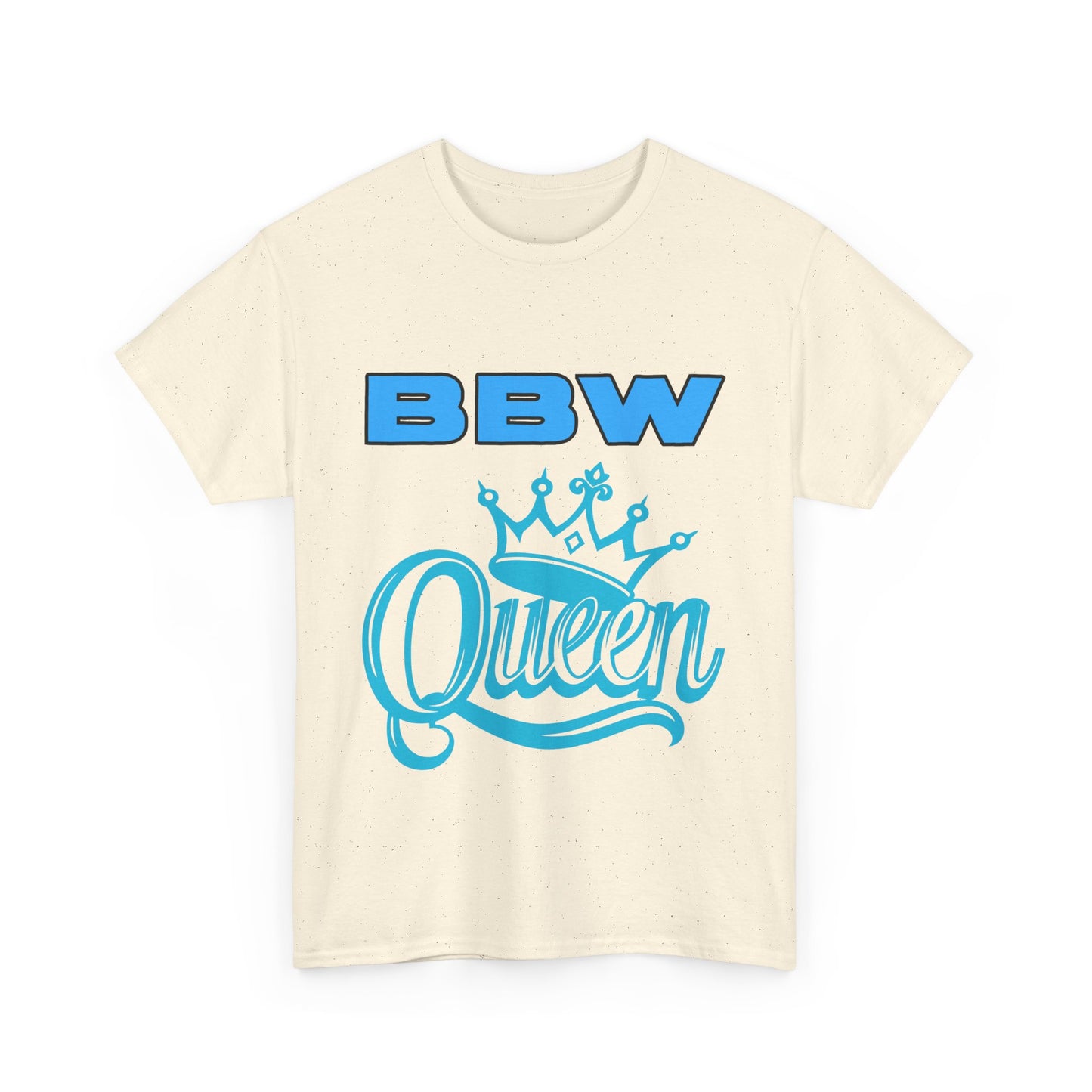 BBW Queen Unisex Heavy Cotton Tee, Plus Size Fashion, Birthday Gift, Self-Love Shirt, Body Positive Apparel, Everyday Wear