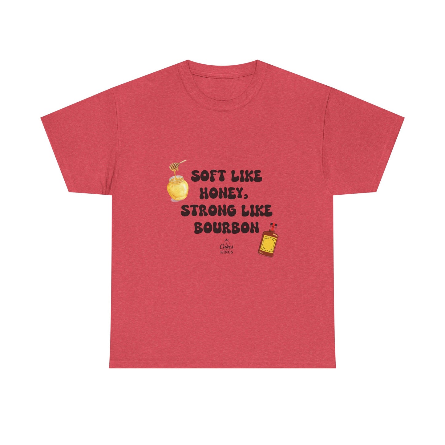 Soft Like Honey, Strong Like Bourbon Tee - Unisex Cotton T-Shirt, Casual Wear, Gift for Friends, Birthday, Unique Quote Shirt