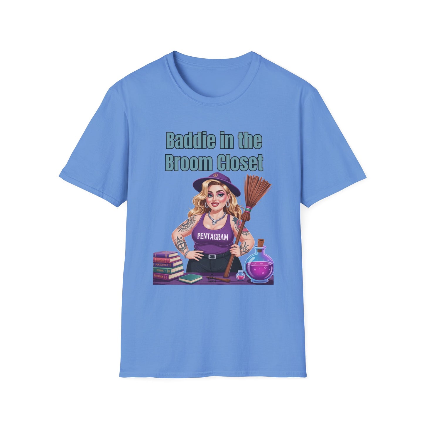 Baddie in the Broom Closet T-Shirt, Funny Witch Tee, Halloween Apparel, Gift for Witches, Unisex Graphic Tee