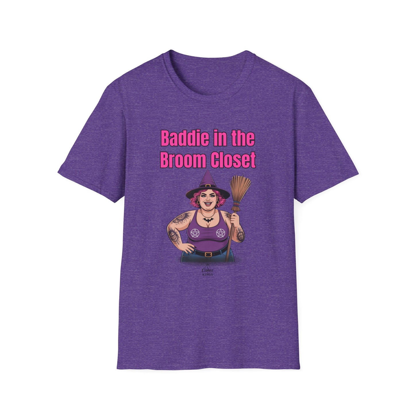 Baddie in the Broom Closet T-Shirt, Funny Graphic Tee, LGBTQ+ Pride Shirt, Witchy Costume Top, Gift for Friends
