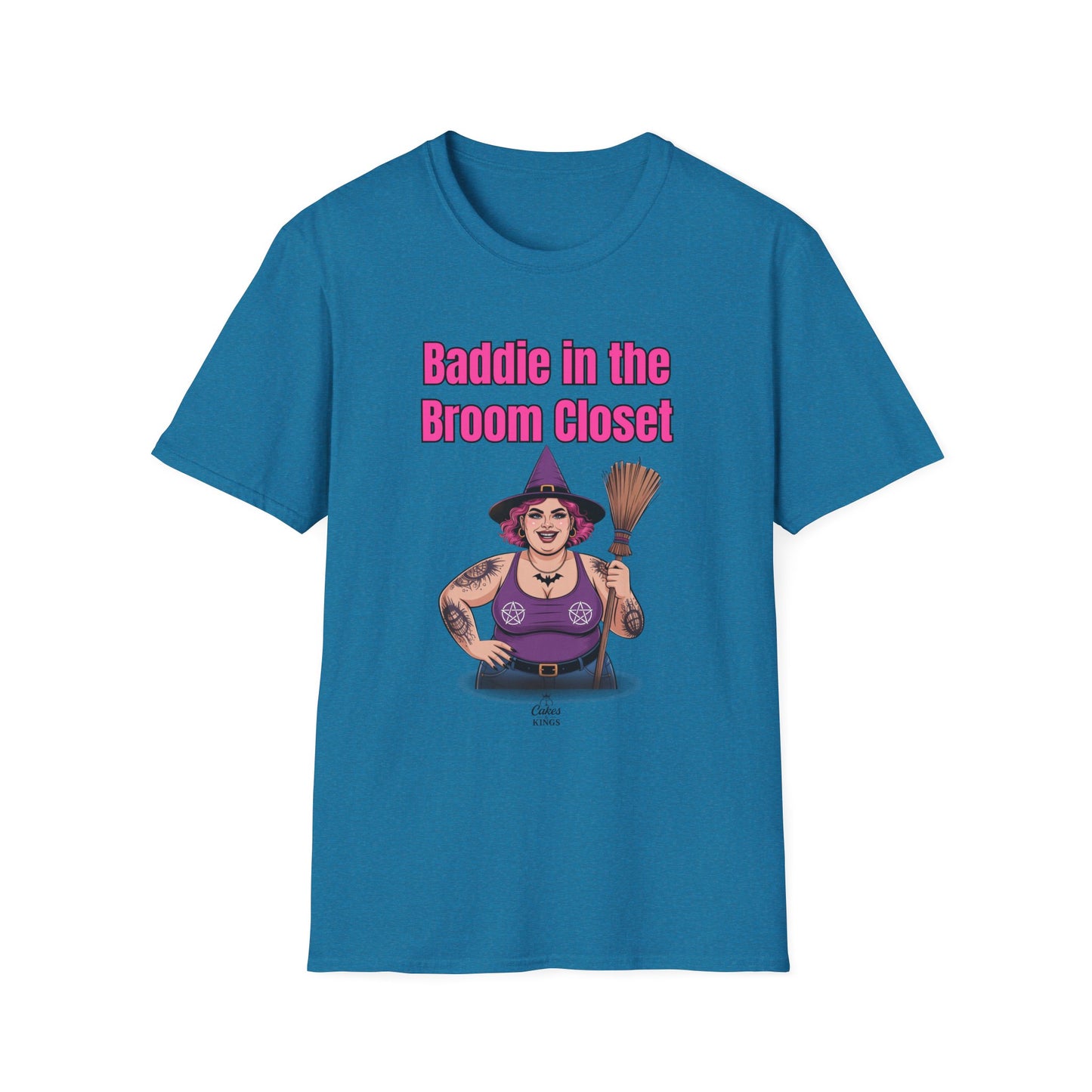 Baddie in the Broom Closet T-Shirt, Funny Graphic Tee, LGBTQ+ Pride Shirt, Witchy Costume Top, Gift for Friends