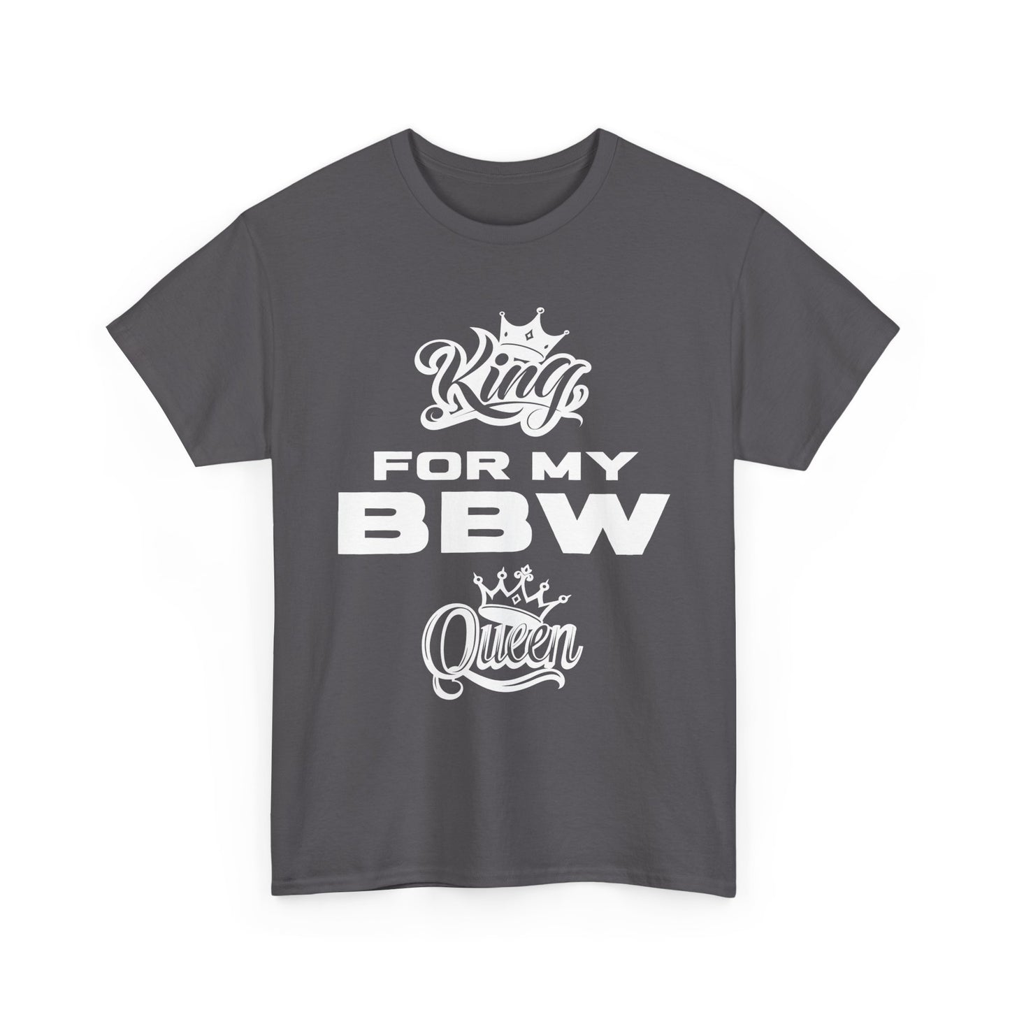 BBW King Unisex Tee, Funny Couple T-Shirt, Gift for Him, Birthday Shirt, Casual Wear for Fun Celebrations, Plus Size Tee