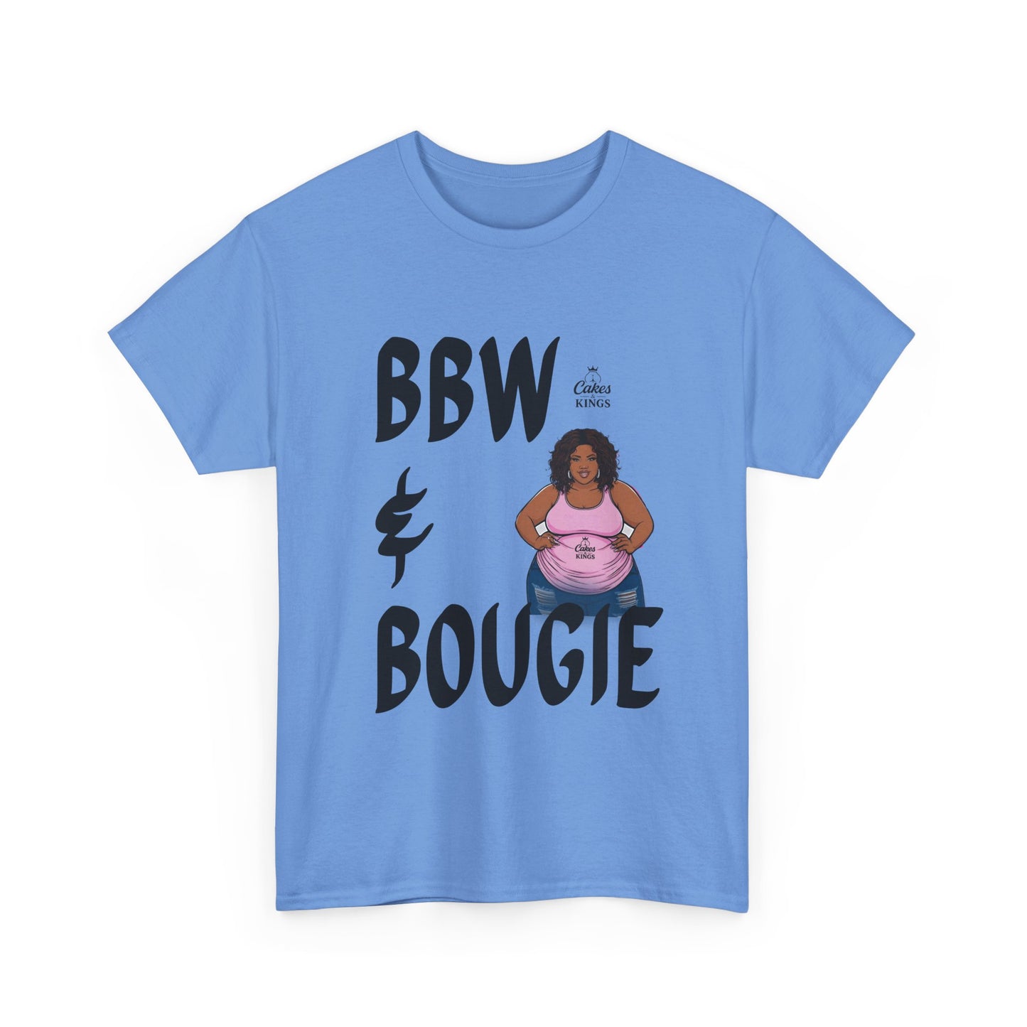 BBW & Bougie Unisex Heavy Cotton Tee, Plus Size Love Shirt, Body Positivity Tee, Gift for Her, Casual Wear, Trendy Fashion