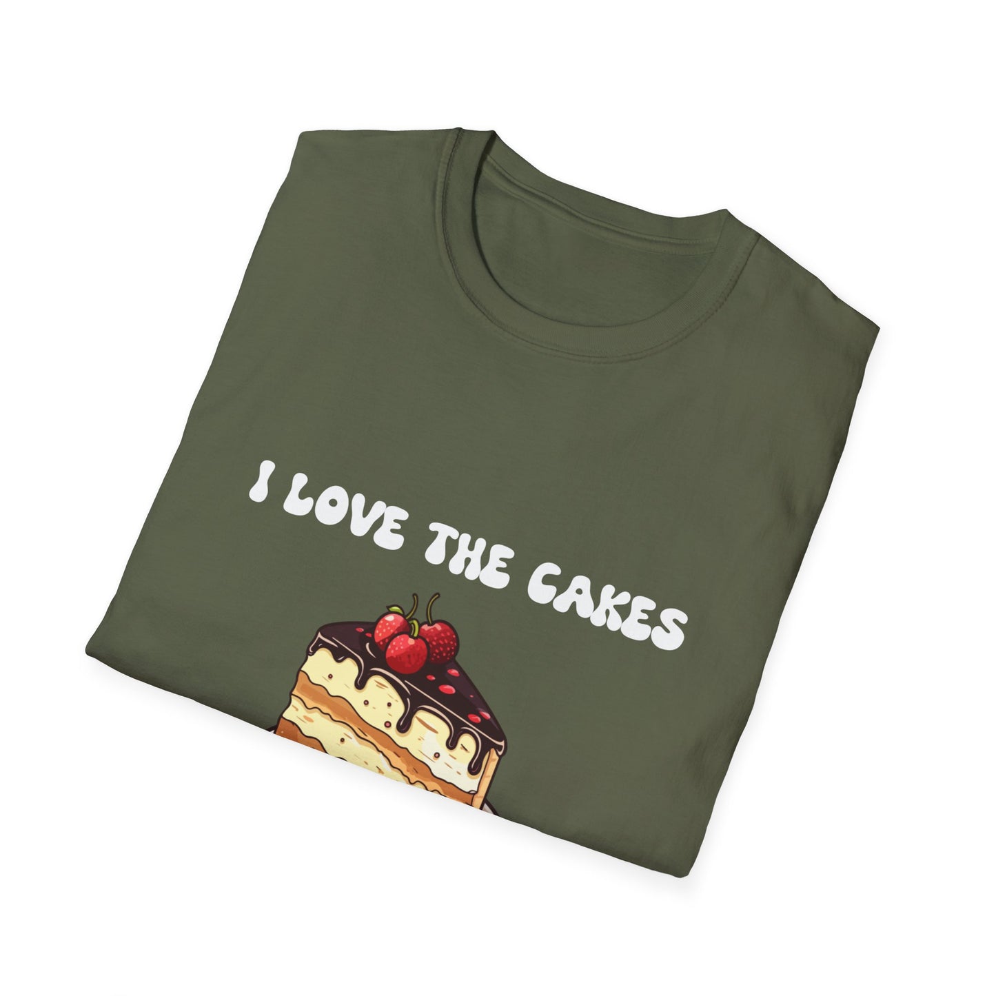 Cake Lovers' Unisex T-Shirt, I Love the Cakes Tee, Dessert Lover Gift, Birthday Celebration Apparel, Gift for Foodies, Sweet Treats Shirt