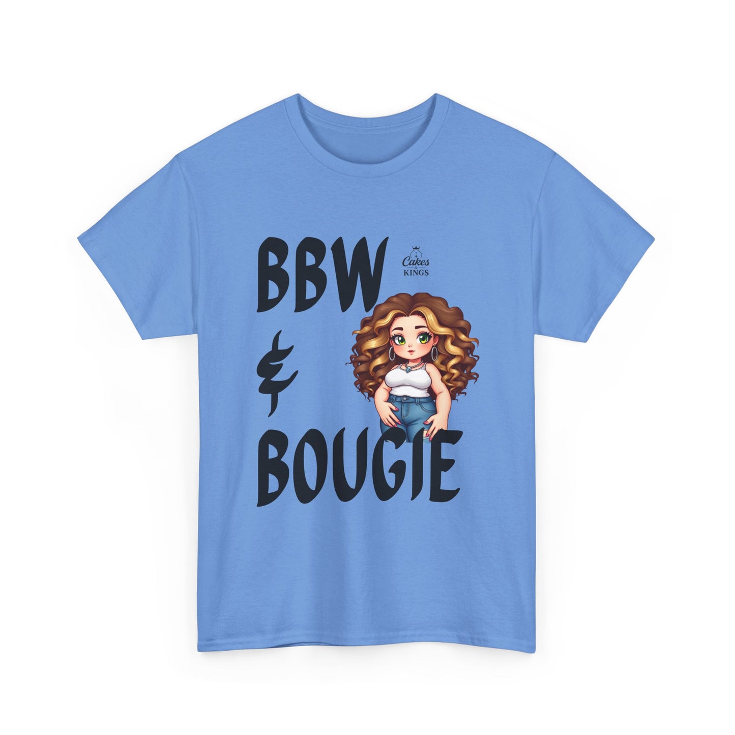 Chic BBW & Bougie Tee | Unisex Heavy Cotton Shirt, Plus-Size Fashion, Trendy Streetwear, Gift for Her, Casual Everyday Wear