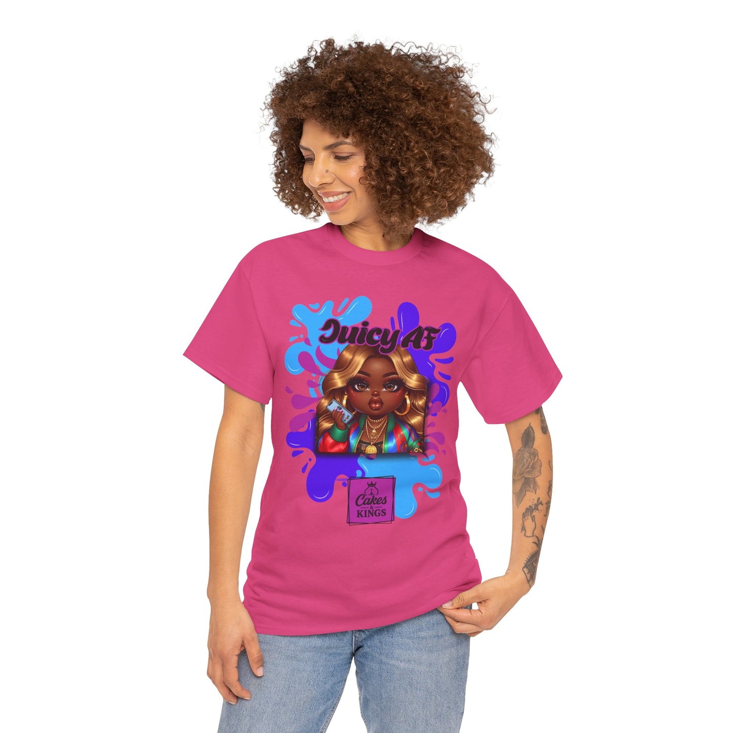 Juicy AF Graphic Tee - Bold Fashion Statement, Unisex T-Shirt, Trendy Casual Wear, Gift for Friends, Summer Style