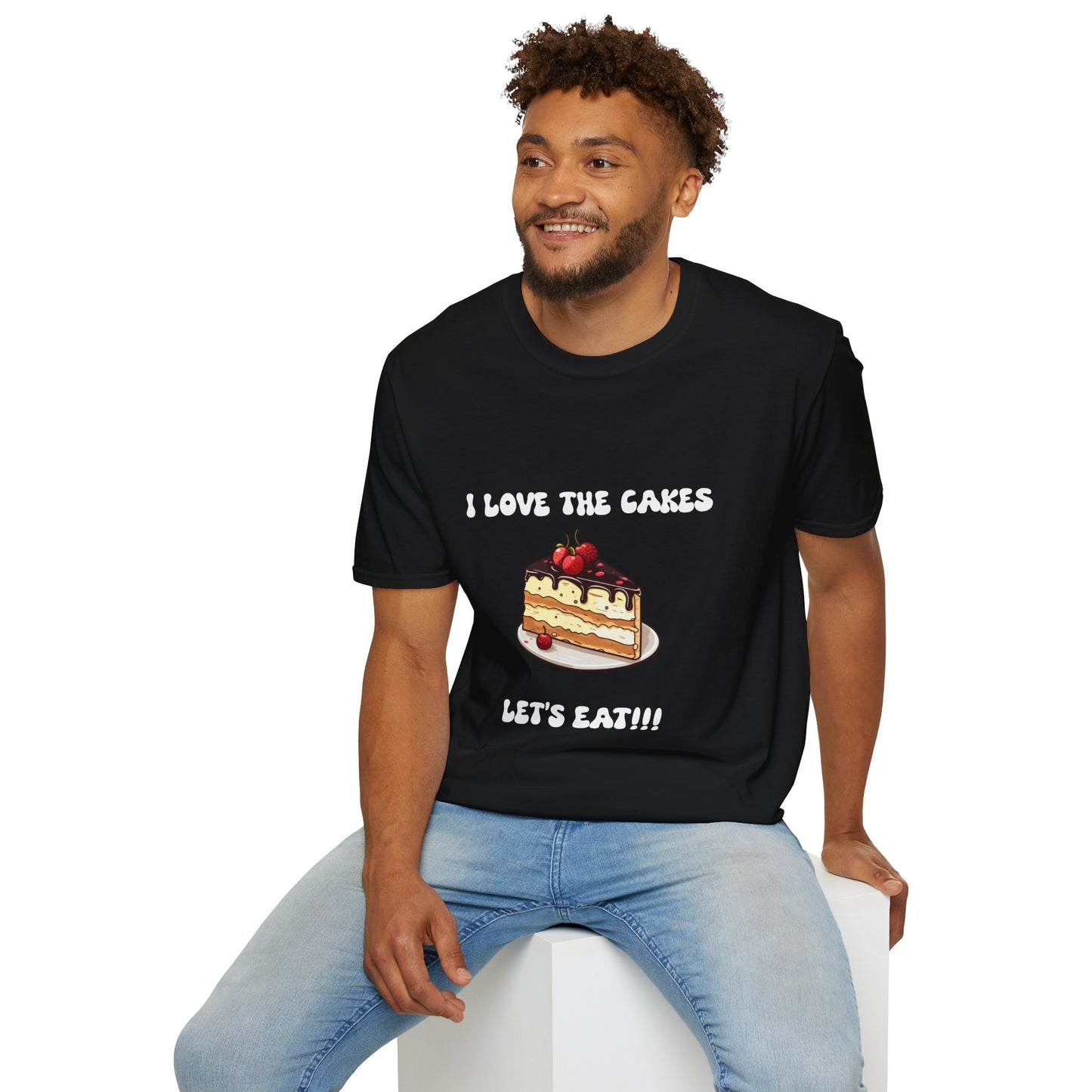 Cake Lovers' Unisex T-Shirt, I Love the Cakes Tee, Dessert Lover Gift, Birthday Celebration Apparel, Gift for Foodies, Sweet Treats Shirt