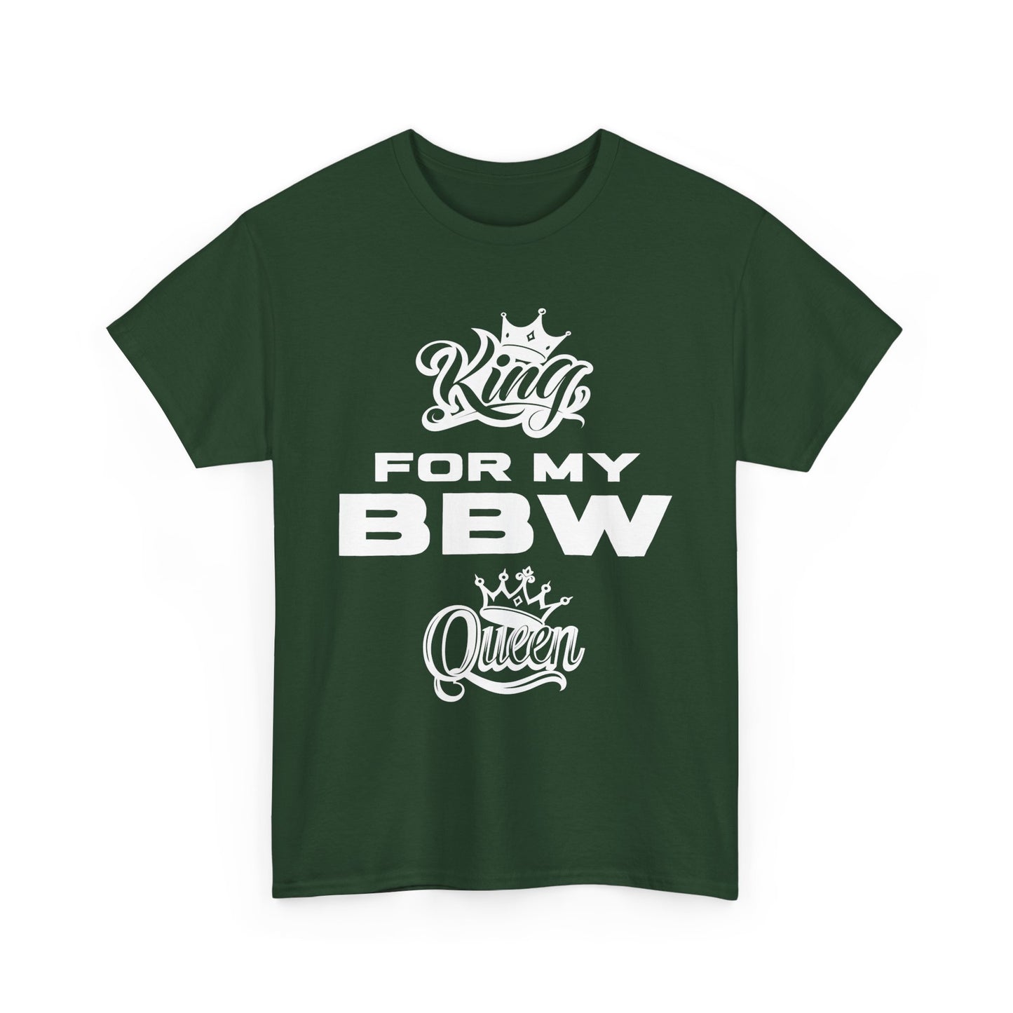 BBW King Unisex Tee, Funny Couple T-Shirt, Gift for Him, Birthday Shirt, Casual Wear for Fun Celebrations, Plus Size Tee