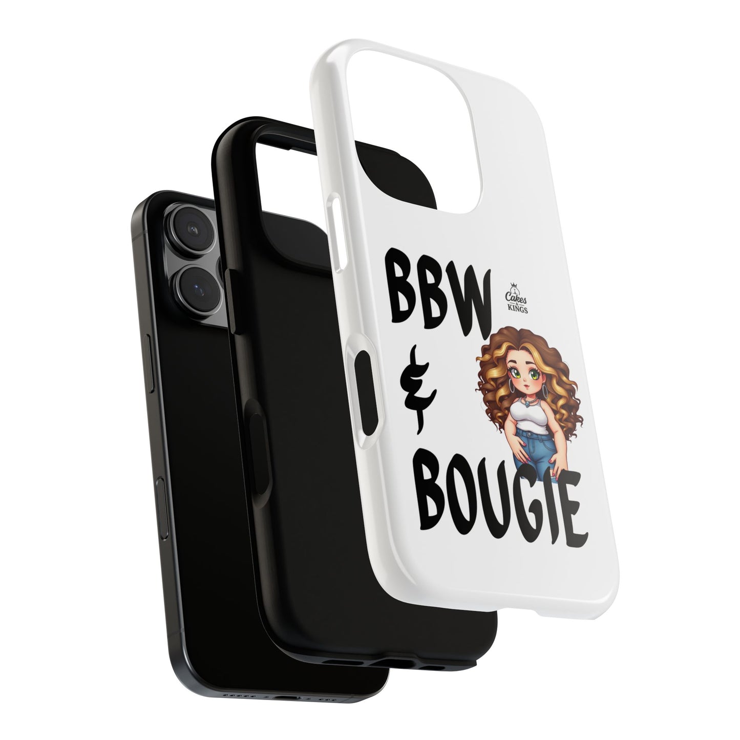 BBW & Bougie Phone Case, Cute Phone Cover for Plus Size Empowerment, Fun Gift for Friends, Motivational Case for Holidays