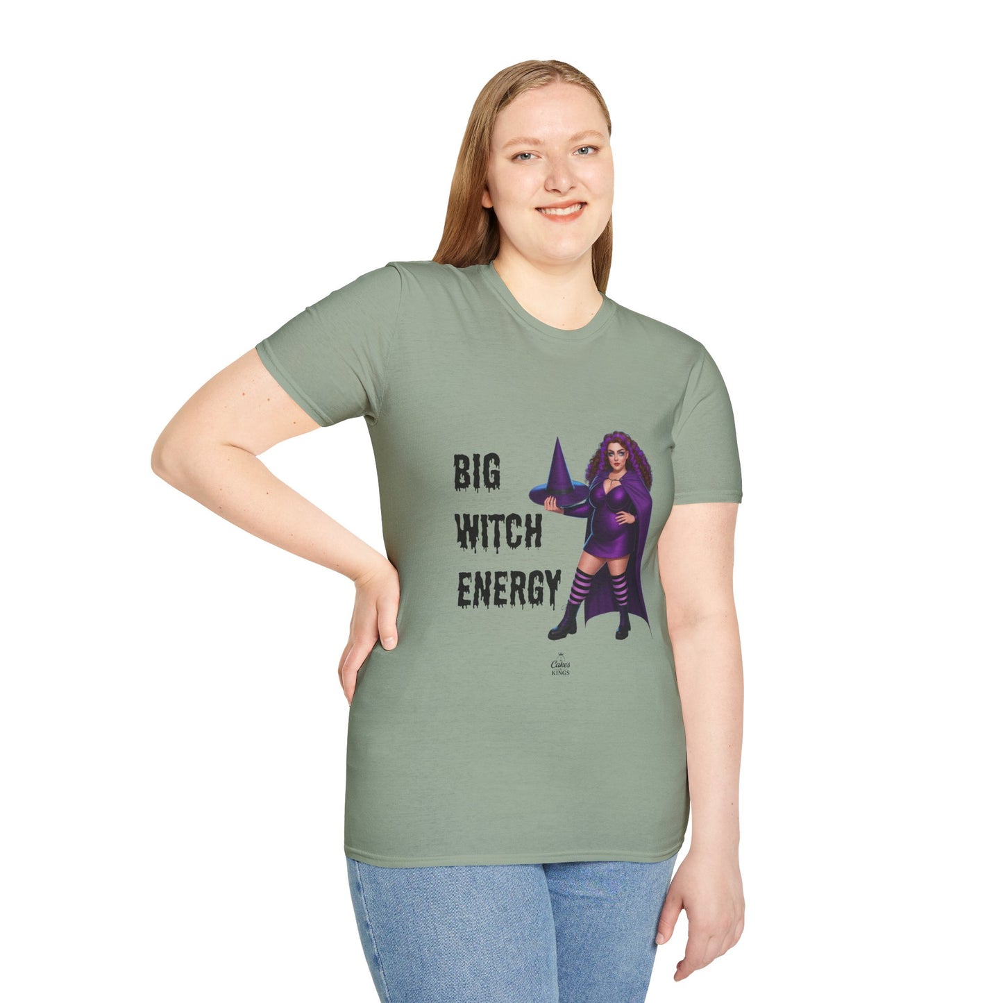 Big Witch Energy Unisex Softstyle T-Shirt, Witchy Tee, Halloween Shirt, Gift for Witches, Cozy Graphic Tee, Empowering Casual Wear