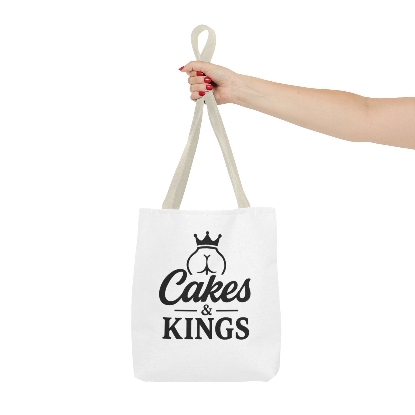 Cakes & Kings Tote Bag, Stylish Reusable Bag, Gift for Bakers, Travel Tote, Eco-Friendly Shopping Bag, Fun Kitchen Accessory
