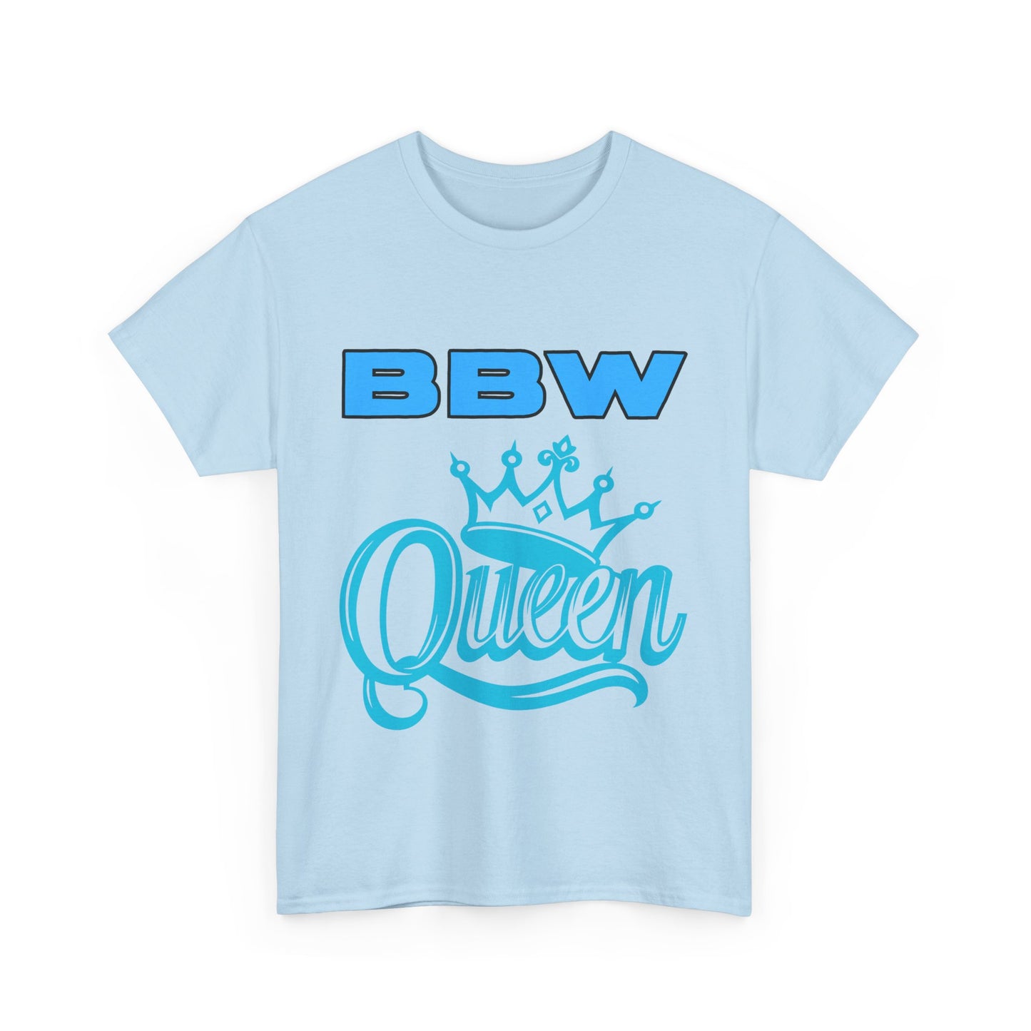 BBW Queen Unisex Heavy Cotton Tee | Fun Shirt for BBW Lovers, Gift for Foodies, Summer Barbecue, Casual Wear, Birthday Celebration