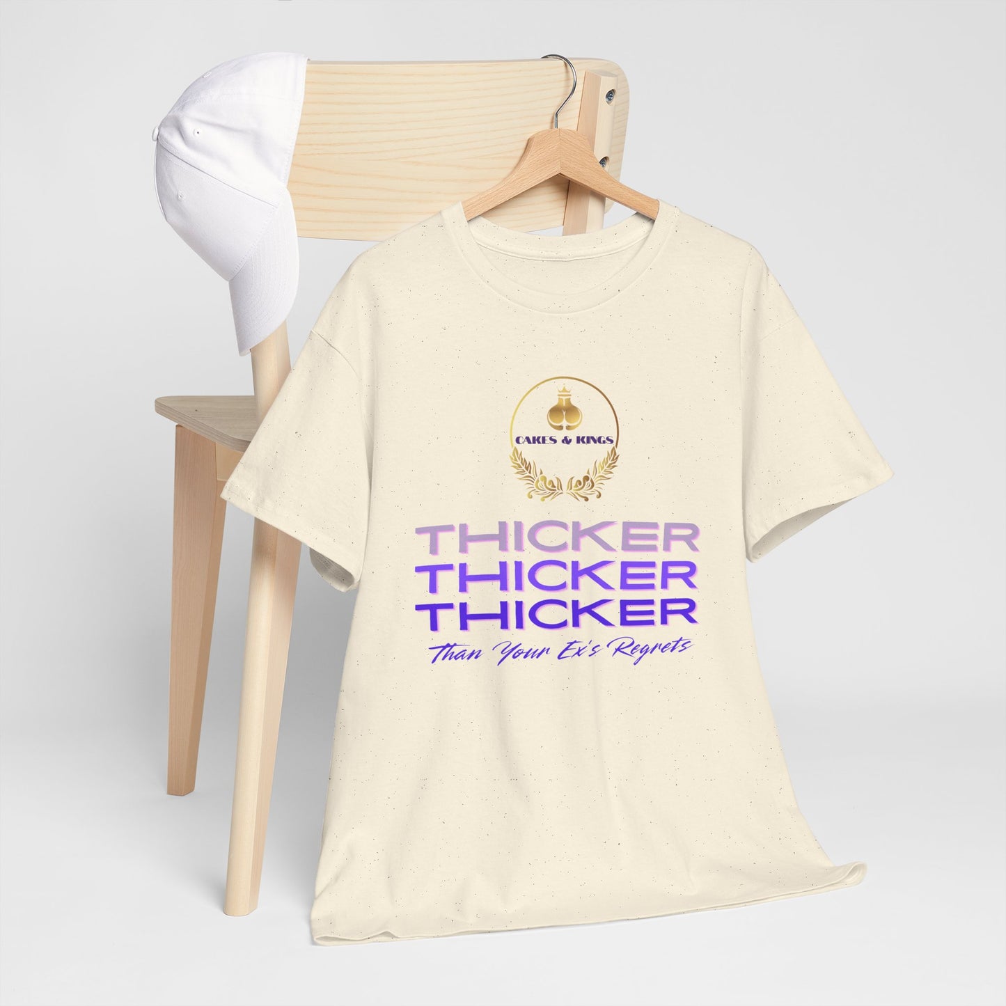 Thicker Than Your Ex T-Shirt, Unisex Heavy Cotton Tee, Funny Graphic Tee, Casual Wear, Gifts for Friends, Birthday Gift, Humor Apparel