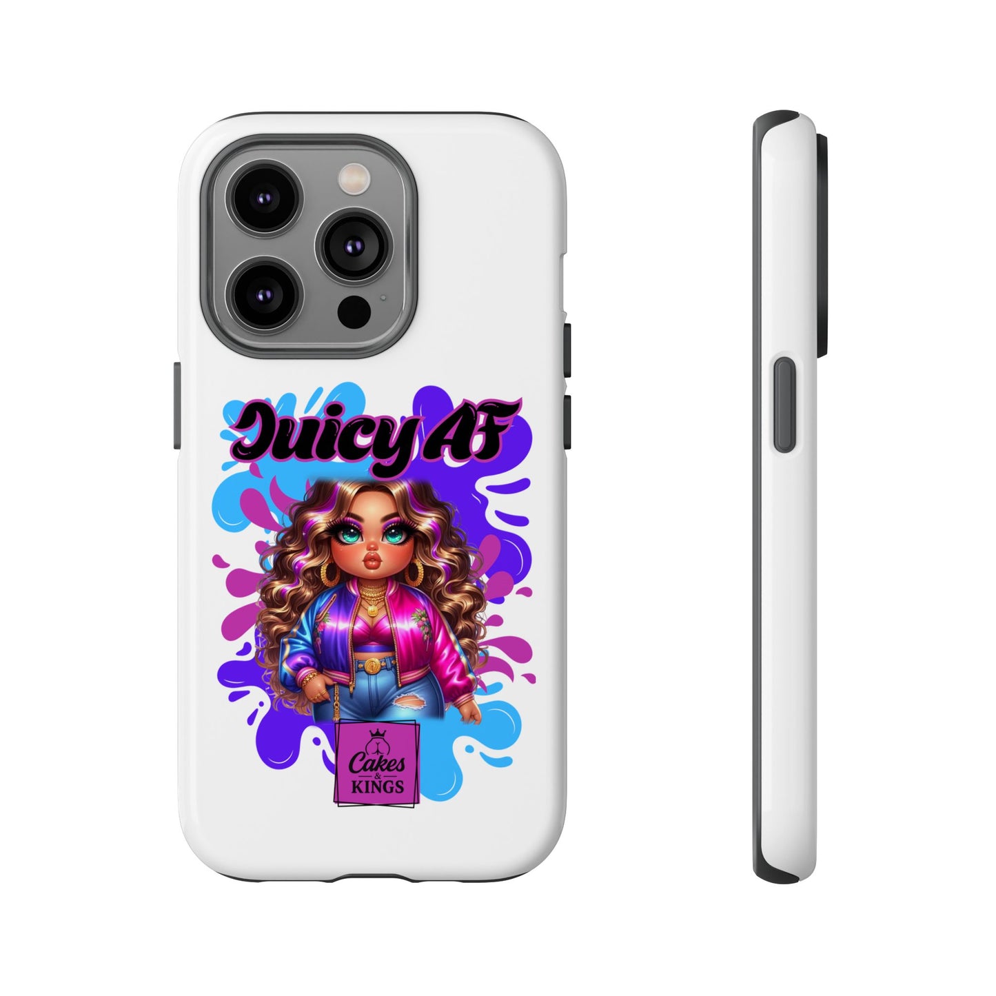 Juicy AF Phone Case, Trendy Phone Cover, Stylish Smartphone Accessory, Unique Gift for Her, Fun Pop Art Case