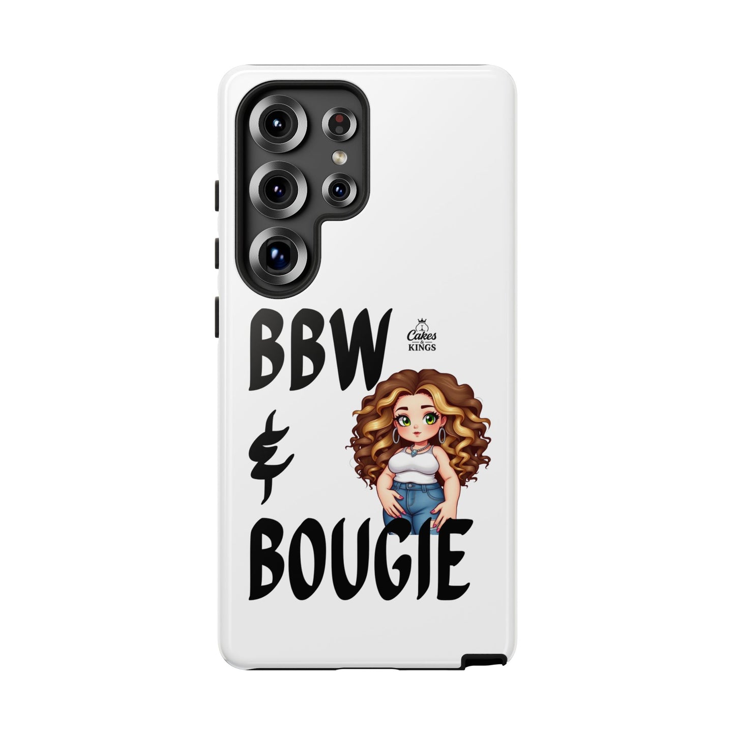 BBW & Bougie Phone Case, Cute Phone Cover for Plus Size Empowerment, Fun Gift for Friends, Motivational Case for Holidays