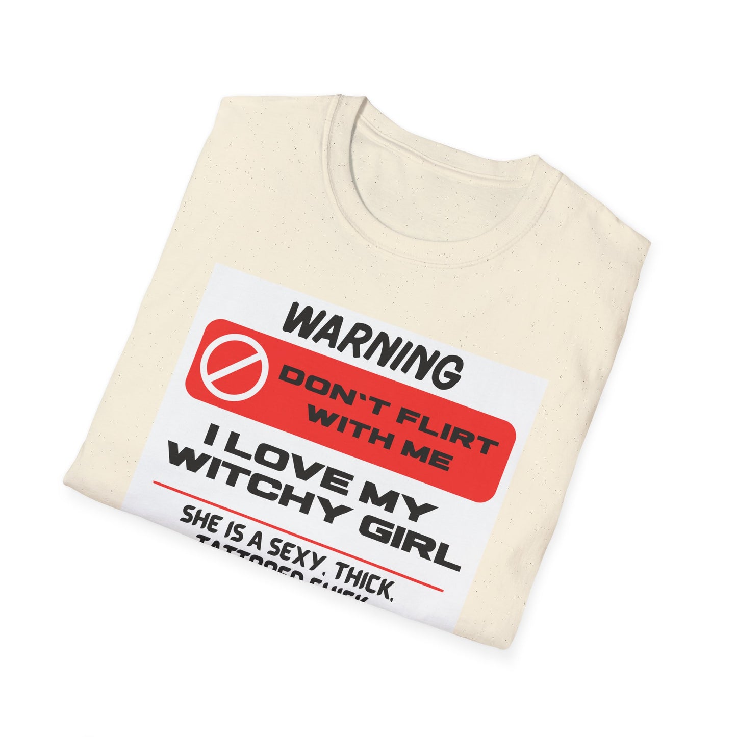 Warning Witchy Girl T-Shirt | Unisex Softstyle Tee, Funny Graphic T-Shirt, Halloween Apparel, Gift for Him, Unique Statement Shirt